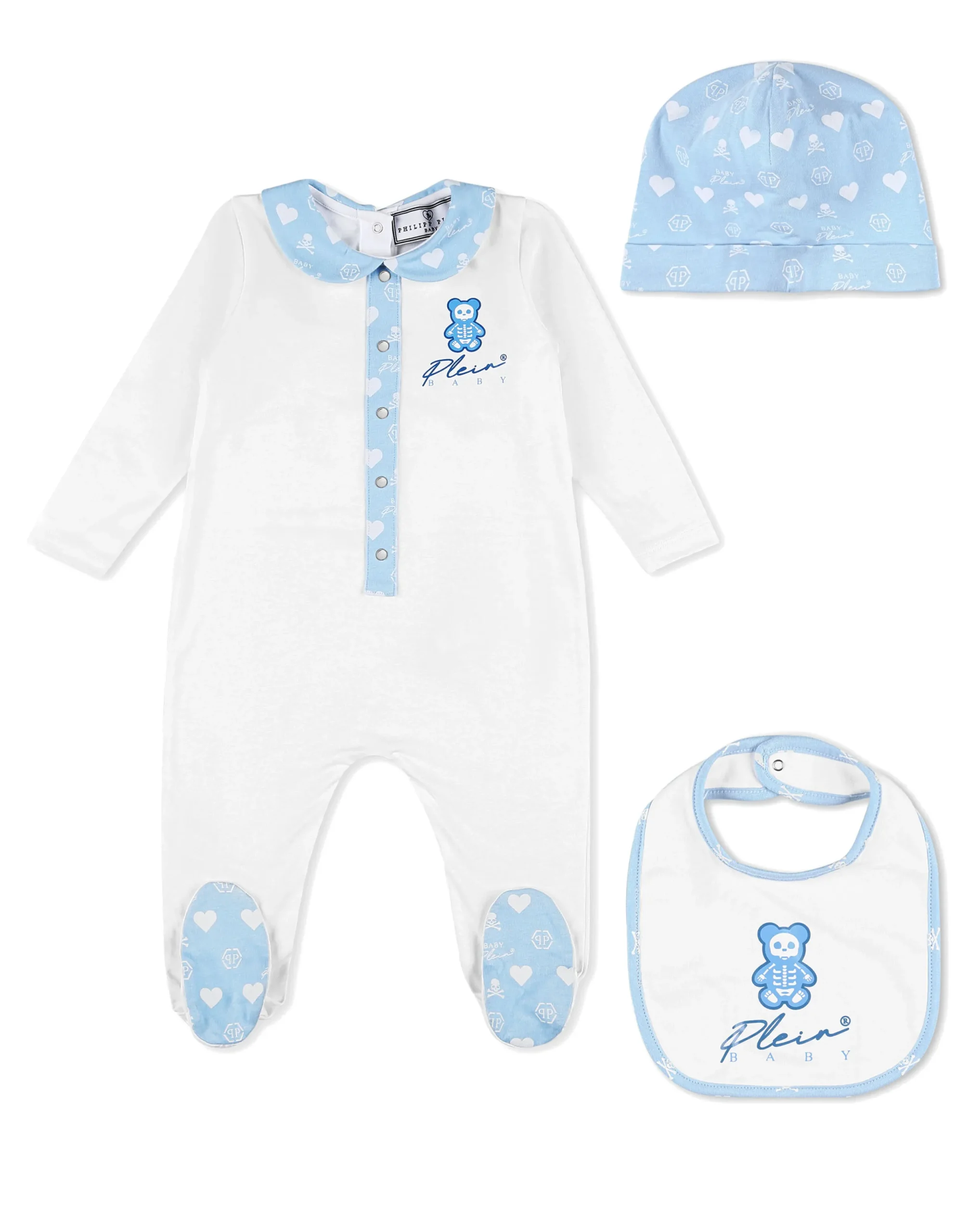 PHILIPP PLEIN BABYGROW+BIB+HAT> Abbigliamento