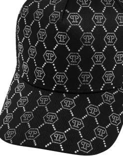 PHILIPP PLEIN Basball Hat Crystal Monogram>Uomo Cappelli E Berretti
