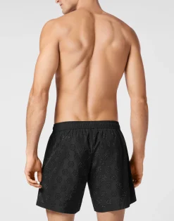 PHILIPP PLEIN Beachwear Short Trousers Crystal><noscript><img data-lazyloaded=