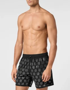 PHILIPP PLEIN Beachwear Short Trousers Crystal>Uomo Moda Mare