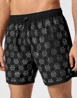 PHILIPP PLEIN Beachwear Short Trousers Crystal><noscript><img data-lazyloaded=
