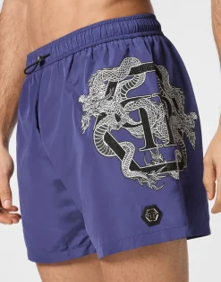 PHILIPP PLEIN Beachwear Short Trousers Dragon><noscript><img data-lazyloaded=