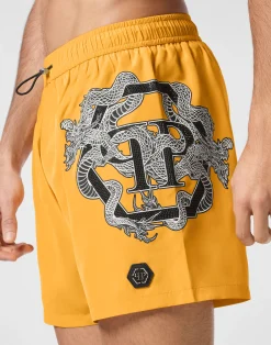 PHILIPP PLEIN Beachwear Short Trousers Dragon><noscript><img data-lazyloaded=