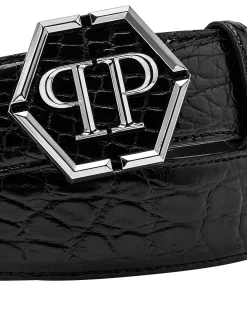 PHILIPP PLEIN Belt Shiny Croco Luxury>Uomo Cinture
