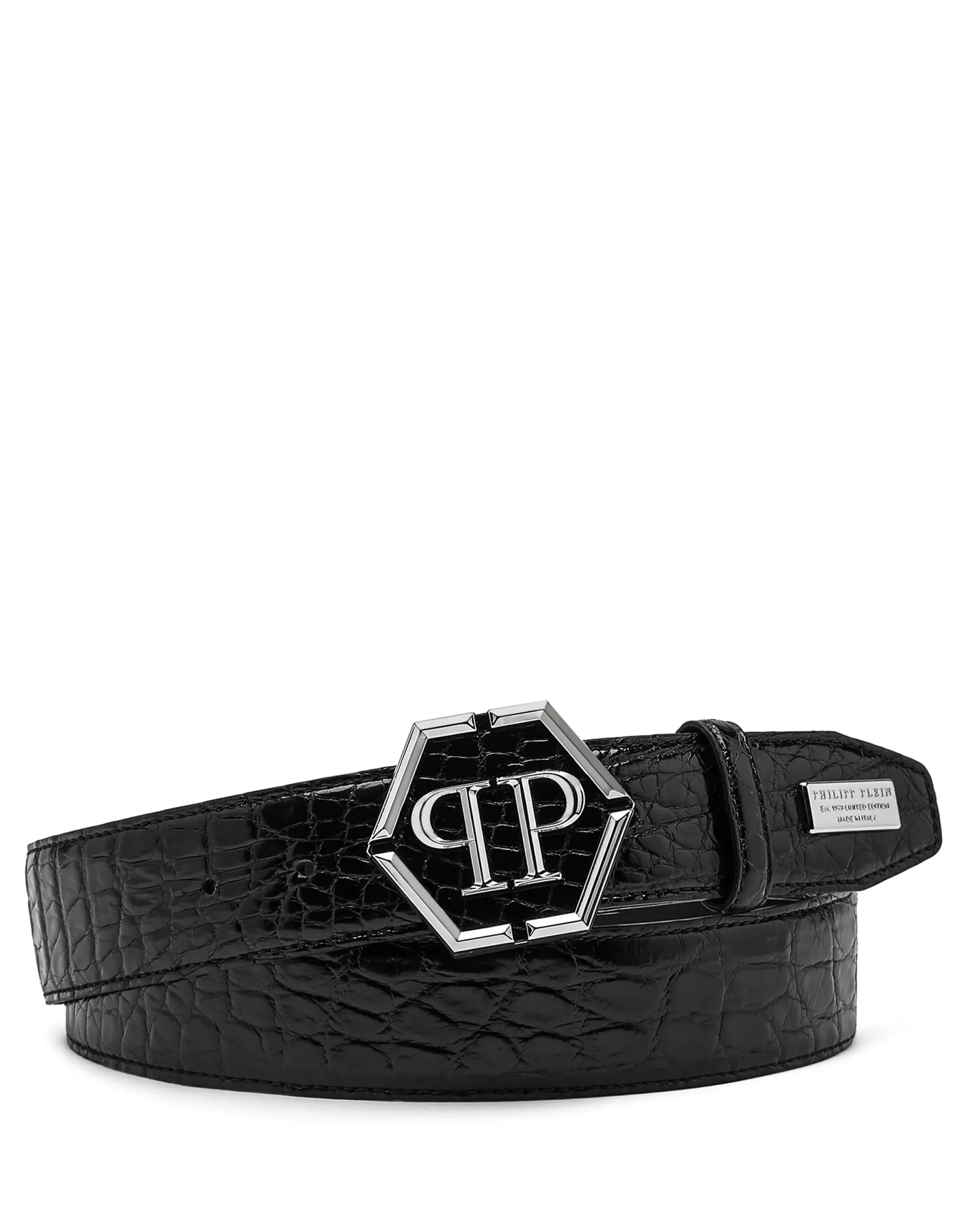 PHILIPP PLEIN Belt Shiny Croco Luxury>Uomo Cinture