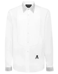 PHILIPP PLEIN Black Tie Shirt>Uomo Camicie
