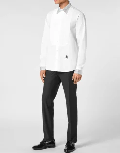 PHILIPP PLEIN Black Tie Shirt><noscript><img data-lazyloaded=