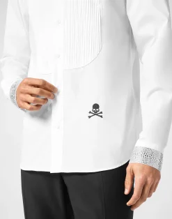 PHILIPP PLEIN Black Tie Shirt><noscript><img data-lazyloaded=