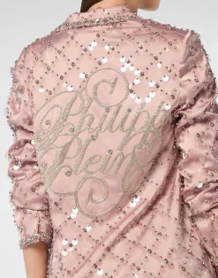PHILIPP PLEIN Blazer Boyfriend Fit Plein Paillettes><noscript><img data-lazyloaded=