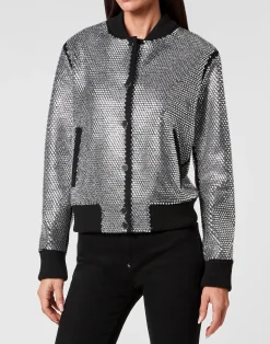 PHILIPP PLEIN Bomber with Crystals>Donna Giubbotti