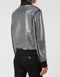 PHILIPP PLEIN Bomber with Crystals><noscript><img data-lazyloaded=