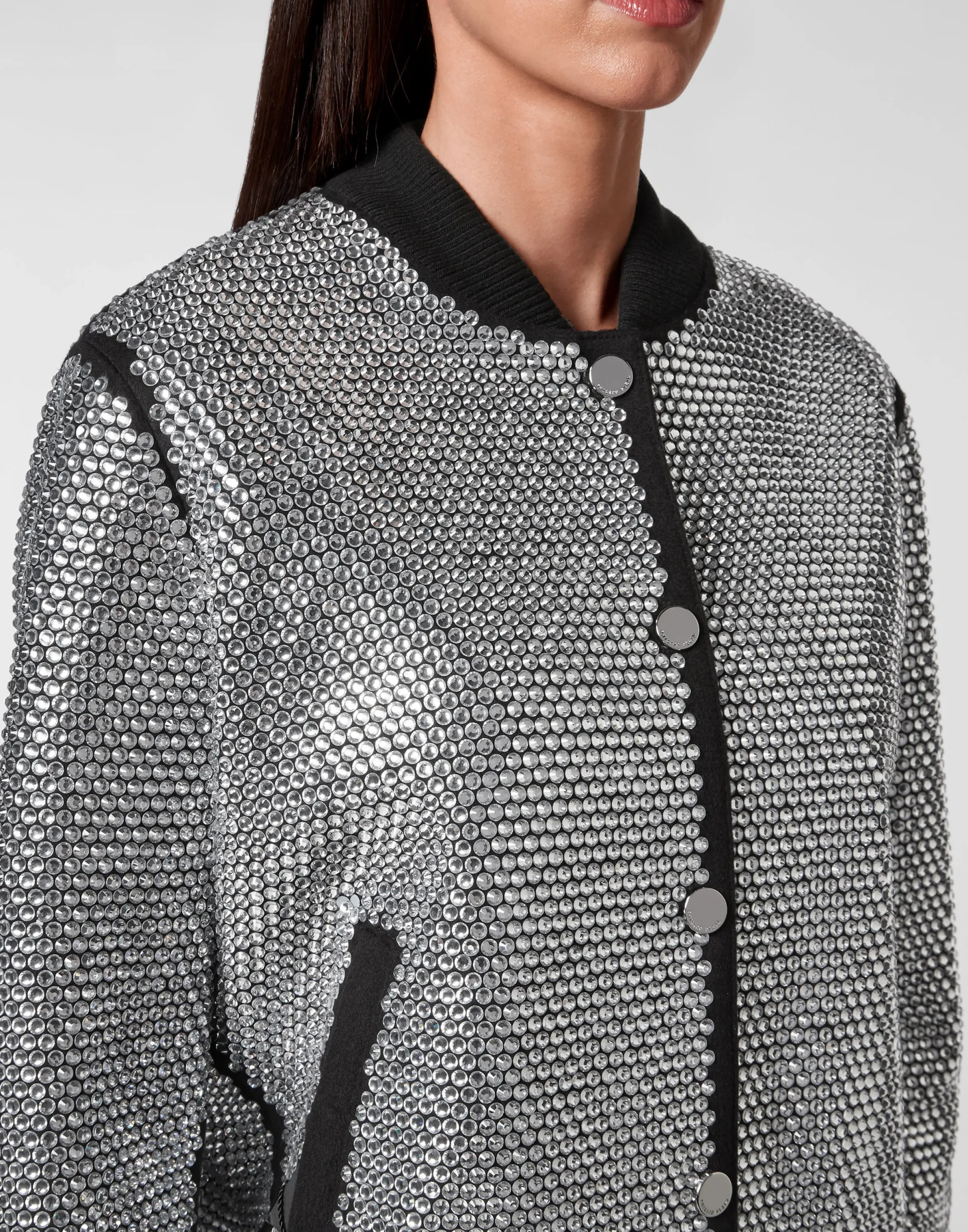 PHILIPP PLEIN Bomber with Crystals>Donna Giubbotti