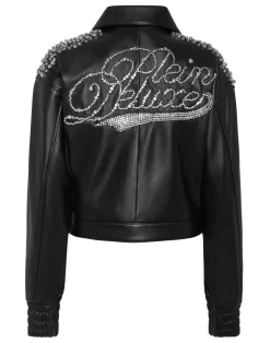 PHILIPP PLEIN Boxy Cargo Bomber Plein Deluxe Signature>Donna Pelle E Pellicce|Giubbotti