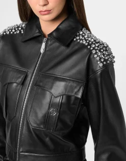 PHILIPP PLEIN Boxy Cargo Bomber Plein Deluxe Signature><noscript><img data-lazyloaded=