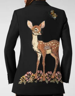 PHILIPP PLEIN Boyfriend's Fit Blazer Fairy><noscript><img data-lazyloaded=