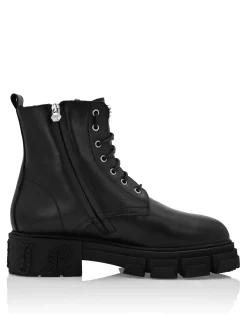 PHILIPP PLEIN Calf Skin Boots Mid Flat Gothic Plein><noscript><img data-lazyloaded=