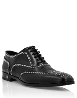 PHILIPP PLEIN Calf Skin Leather Lace Up Shoes>Uomo Scarpe Classiche