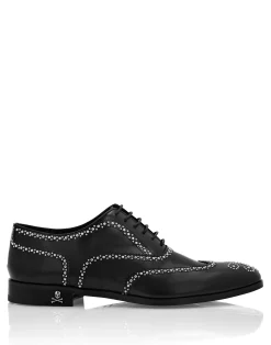 PHILIPP PLEIN Calf Skin Leather Lace Up Shoes>Uomo Scarpe Classiche
