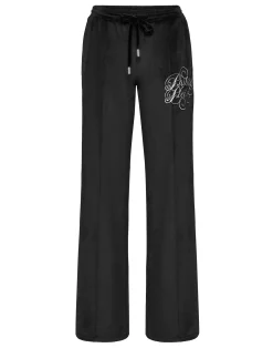 PHILIPP PLEIN Chenille Straight Tracksuit Trousers Signature>Donna Activewear