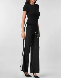PHILIPP PLEIN Chenille Straight Tracksuit Trousers Signature><noscript><img data-lazyloaded=