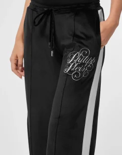 PHILIPP PLEIN Chenille Straight Tracksuit Trousers Signature><noscript><img data-lazyloaded=