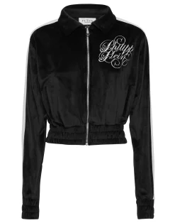 PHILIPP PLEIN Chenille Tracksuit Jacket Signature>Donna Activewear