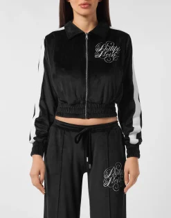 PHILIPP PLEIN Chenille Tracksuit Jacket Signature>Donna Activewear