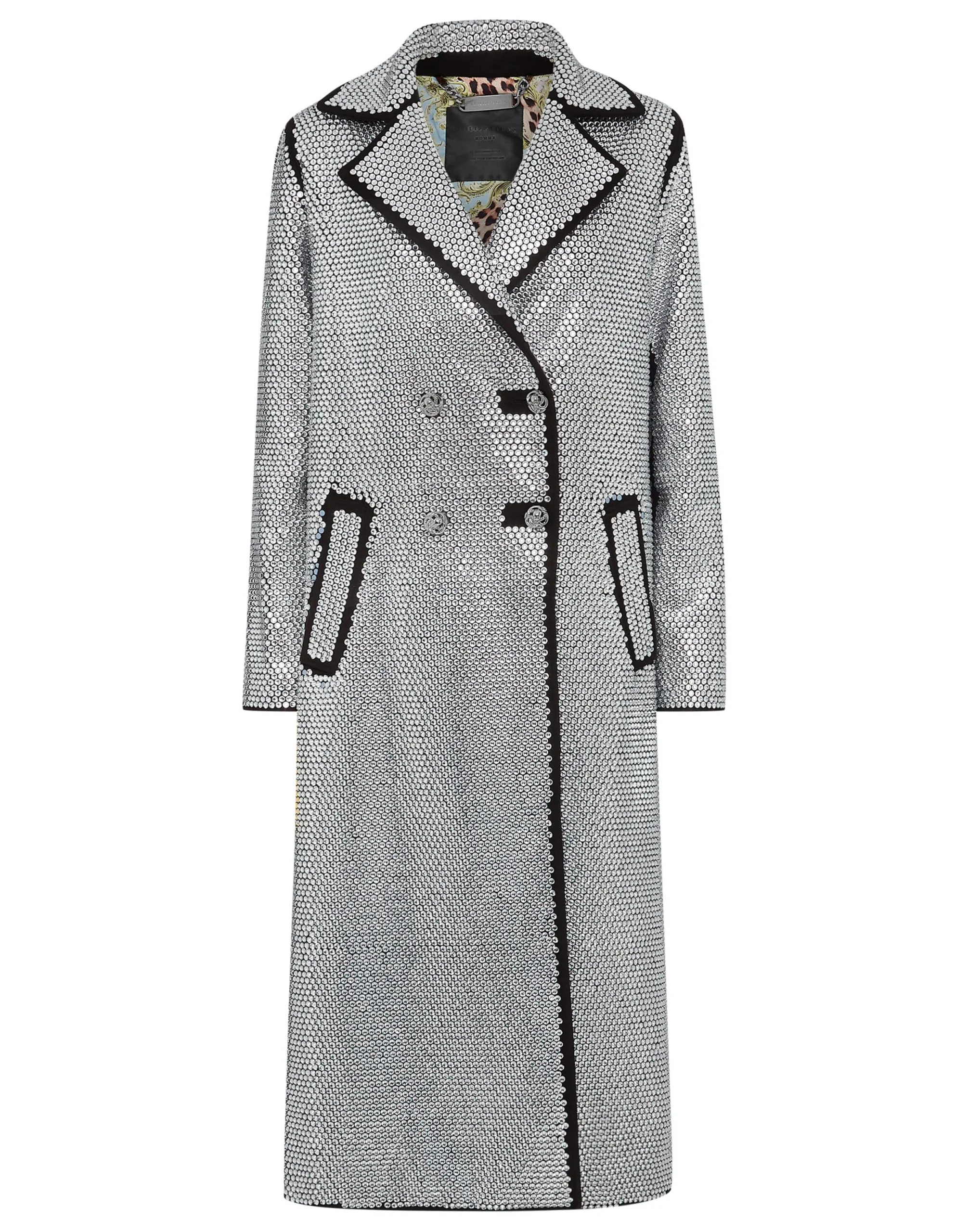 PHILIPP PLEIN Coat Long with Crystals>Donna Giubbotti|Pellicce E Cappotti