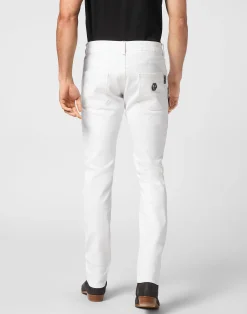 PHILIPP PLEIN Coated Denim Rock Star Trousers><noscript><img data-lazyloaded=