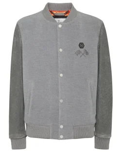 PHILIPP PLEIN College Bomber Jacket LS Plein Club>Uomo Giacche E Cappotti
