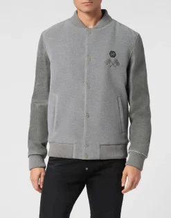 PHILIPP PLEIN College Bomber Jacket LS Plein Club>Uomo Giacche E Cappotti