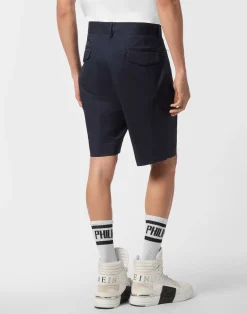 PHILIPP PLEIN Cotton Cargo Short><noscript><img data-lazyloaded=