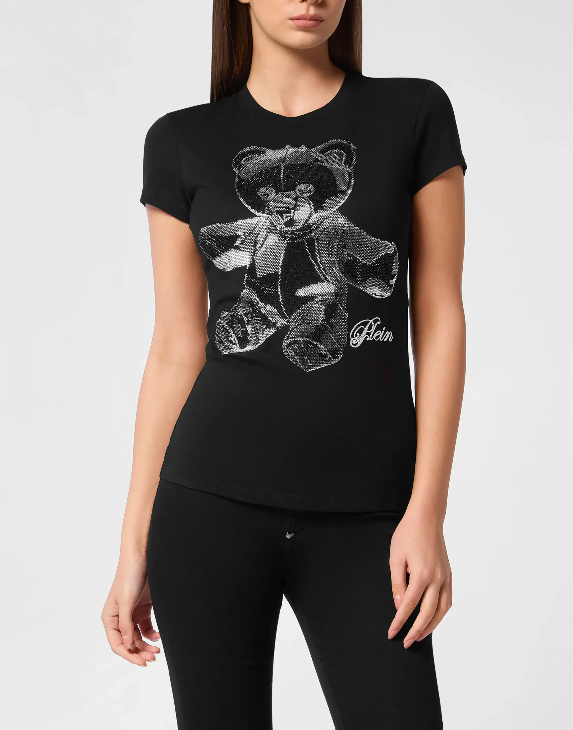 PHILIPP PLEIN Cotton Sexy Pure Fit T-Shirt Teddy Crystal>Donna T-Shirt & Polo