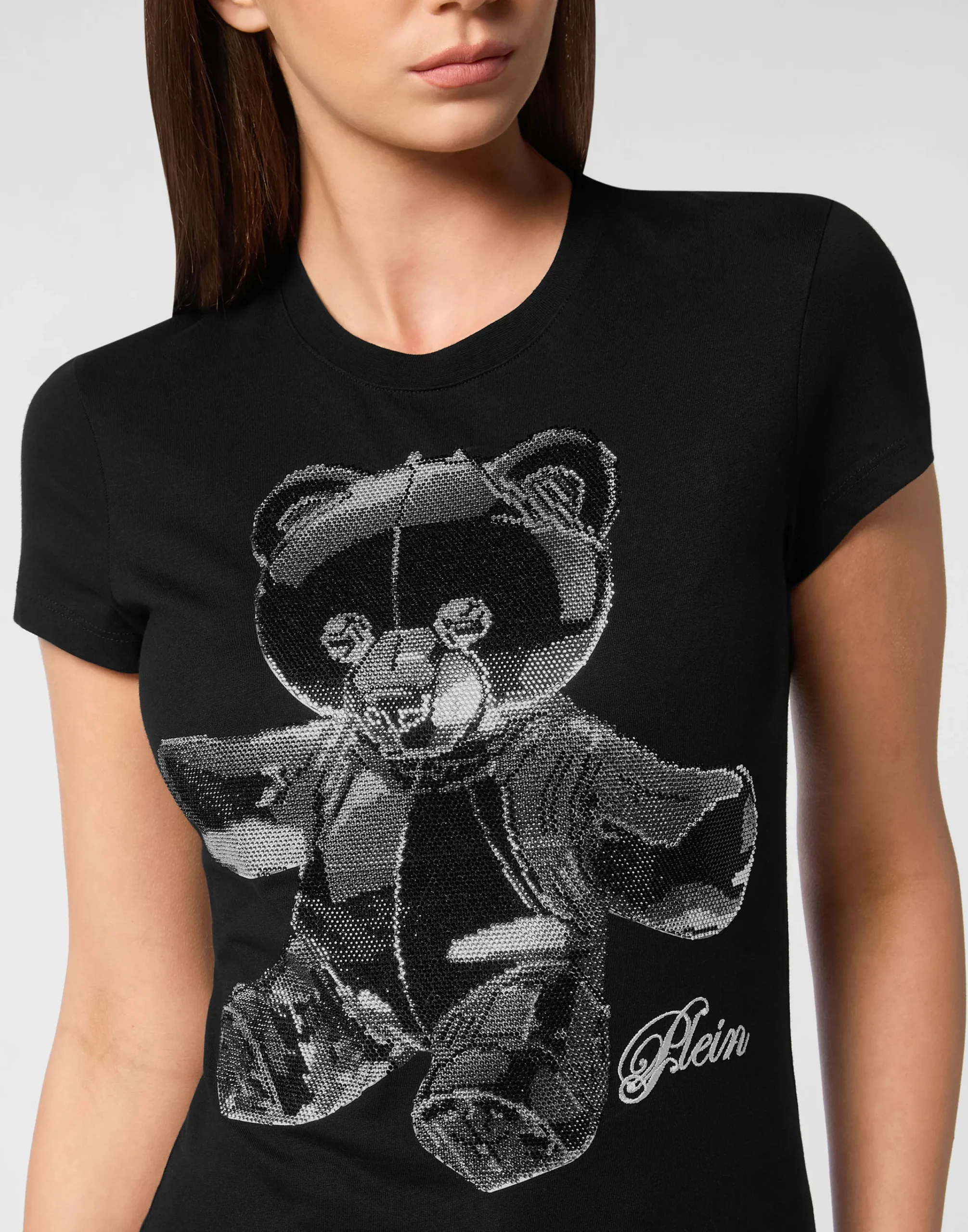PHILIPP PLEIN Cotton Sexy Pure Fit T-Shirt Teddy Crystal>Donna T-Shirt & Polo