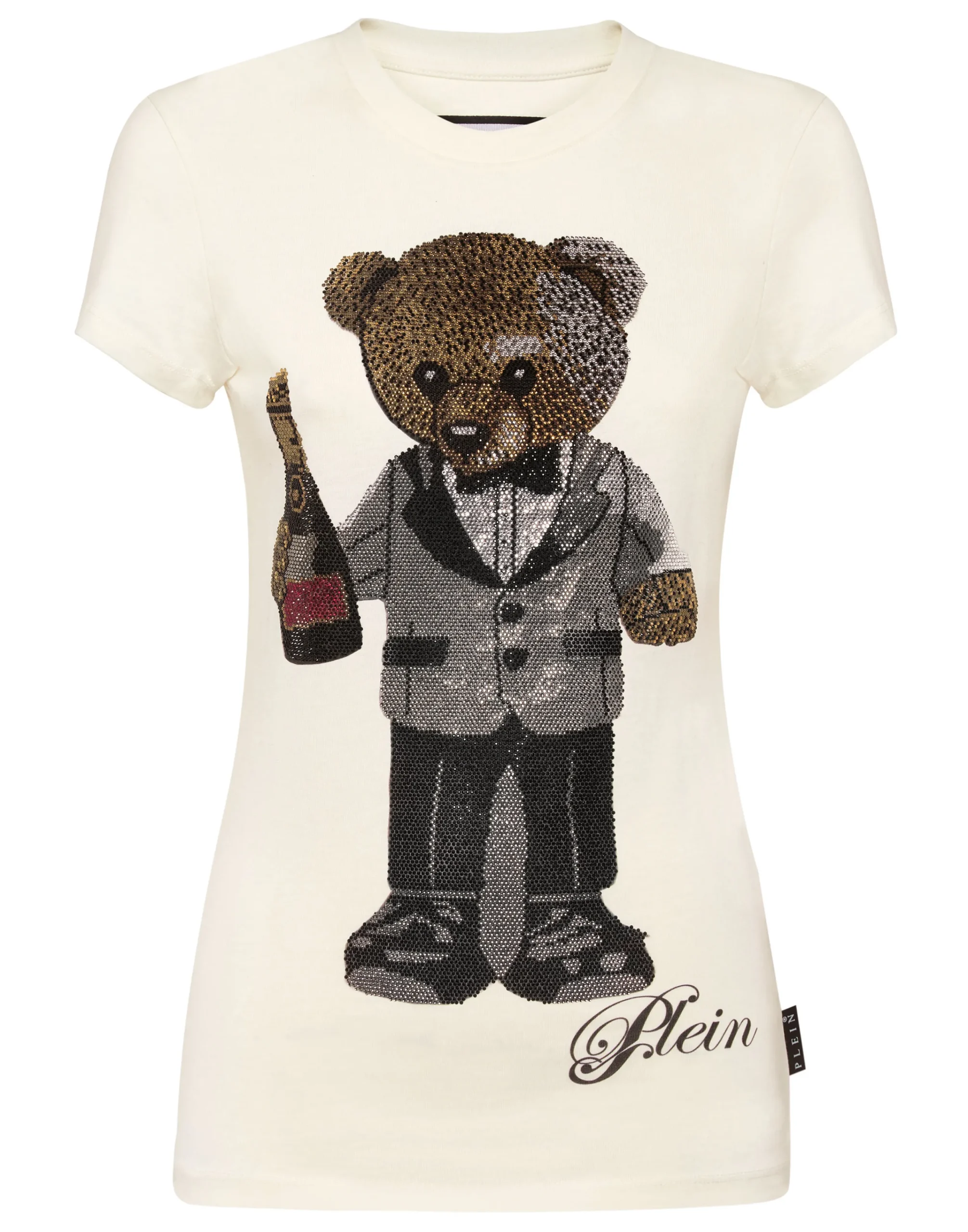 PHILIPP PLEIN Cotton Sexy Pure Fit T-Shirt Teddy Waiter Crystal>Donna T-Shirt & Polo