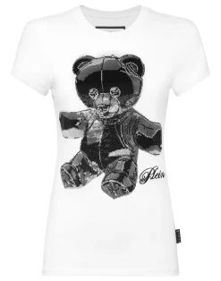 PHILIPP PLEIN Cotton Sexy Pure Fit T-Shirt Teddy Crystal>Donna T-Shirt & Polo