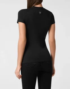 PHILIPP PLEIN Cotton Sexy Pure Fit T-Shirt Teddy Doorman Crystal><noscript><img data-lazyloaded=