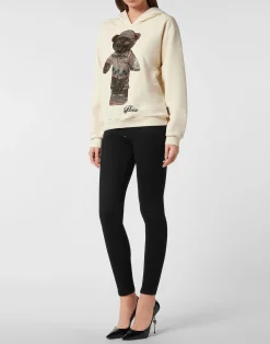 PHILIPP PLEIN Cotton Venice Beach Fit Hoodie Teddy Beach Crystal><noscript><img data-lazyloaded=