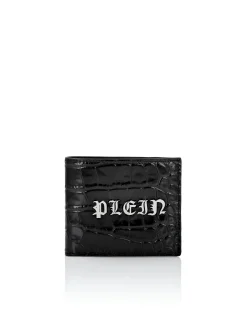 PHILIPP PLEIN Crocco Printed Leather French Wallet Gothic Plein>Uomo Portafogli E Piccola Pelletteria
