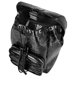 PHILIPP PLEIN Crocco Printed Tote Backpack Monogram><noscript><img data-lazyloaded=