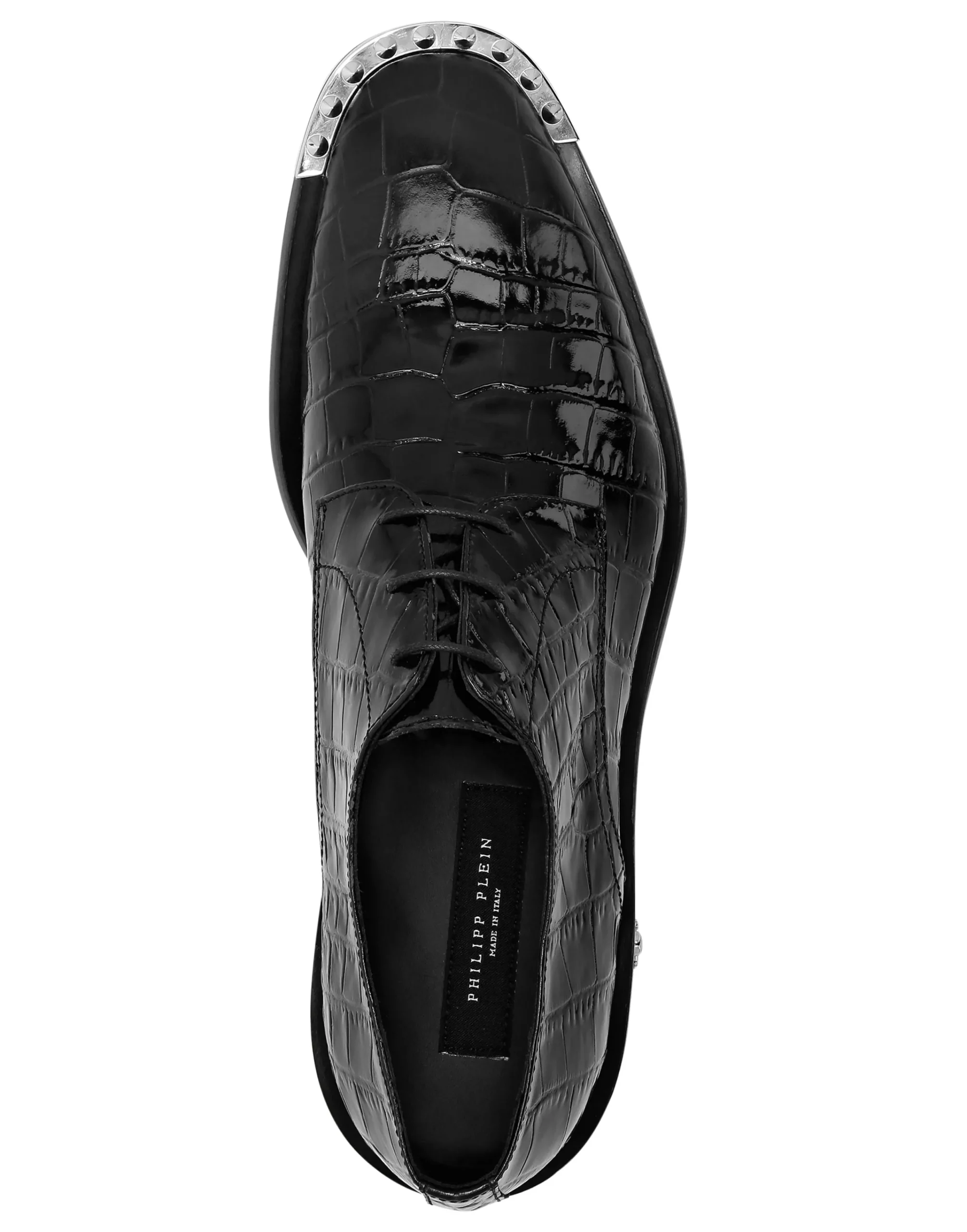 PHILIPP PLEIN Croco Lace Up Shoes Skull&Bones>Uomo Scarpe Classiche