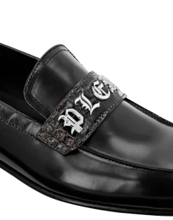 PHILIPP PLEIN Croco Printed Leather Loafers><noscript><img data-lazyloaded=