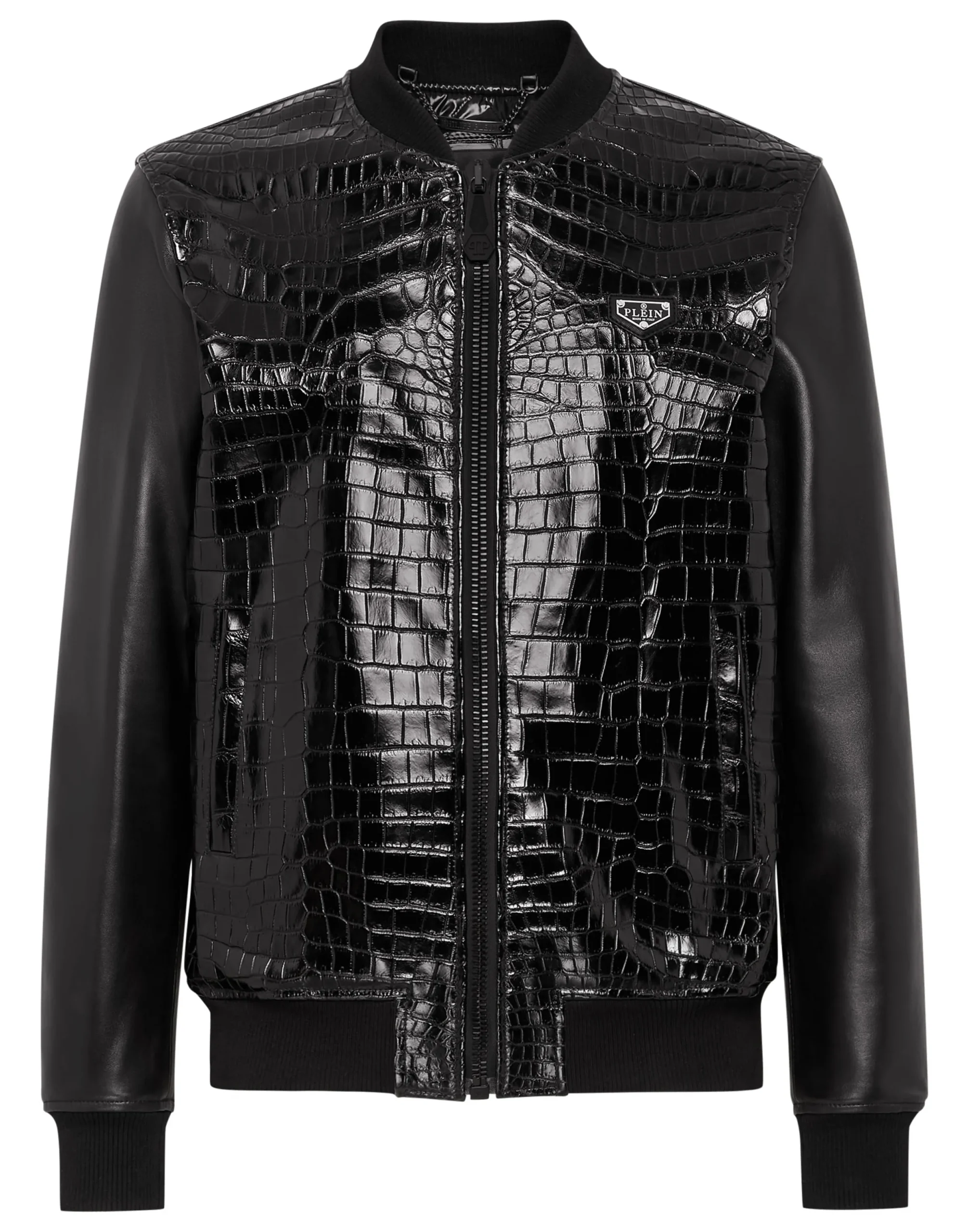 PHILIPP PLEIN Crocodile Leather Bomber Luxury>Uomo Giacche Di Pelle|Giacche E Cappotti