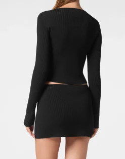 PHILIPP PLEIN Crop Top><noscript><img data-lazyloaded=