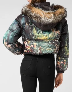 PHILIPP PLEIN Cropped Down Puffer Jacket Fairy><noscript><img data-lazyloaded=