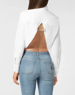 PHILIPP PLEIN Cropped Shirt LS><noscript><img data-lazyloaded=