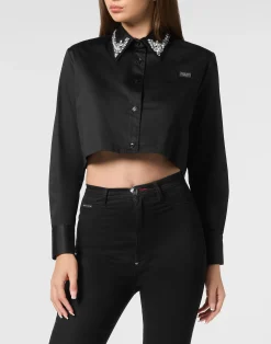 PHILIPP PLEIN Cropped Shirt LS Gothic Plein>Donna Top
