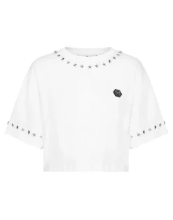 PHILIPP PLEIN Cropped T-shirt Stars>Donna T-Shirt & Polo