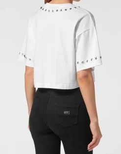 PHILIPP PLEIN Cropped T-shirt Stars><noscript><img data-lazyloaded=