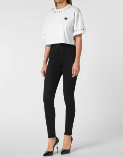 PHILIPP PLEIN Cropped T-shirt Stars><noscript><img data-lazyloaded=